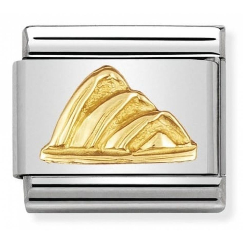 Classic Opera House In Stainless Steel With 18k Gold Charm