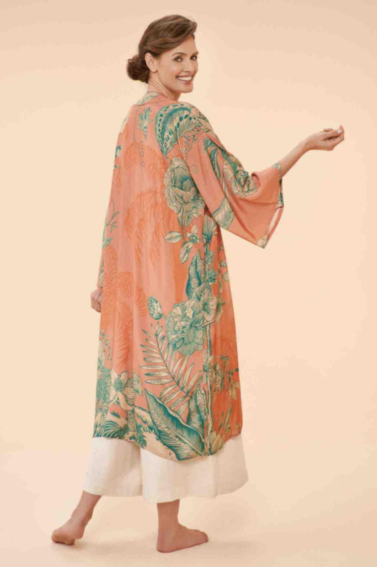 Floral Jungle Kimono Gown - Petal