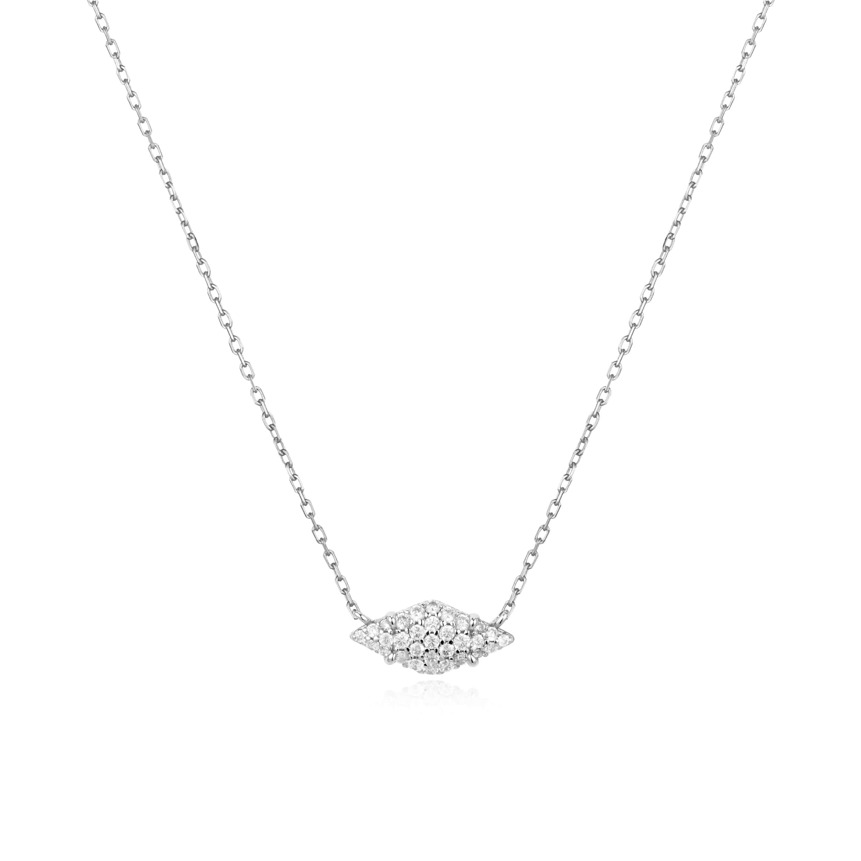 Silver Pave Sparkle Necklace