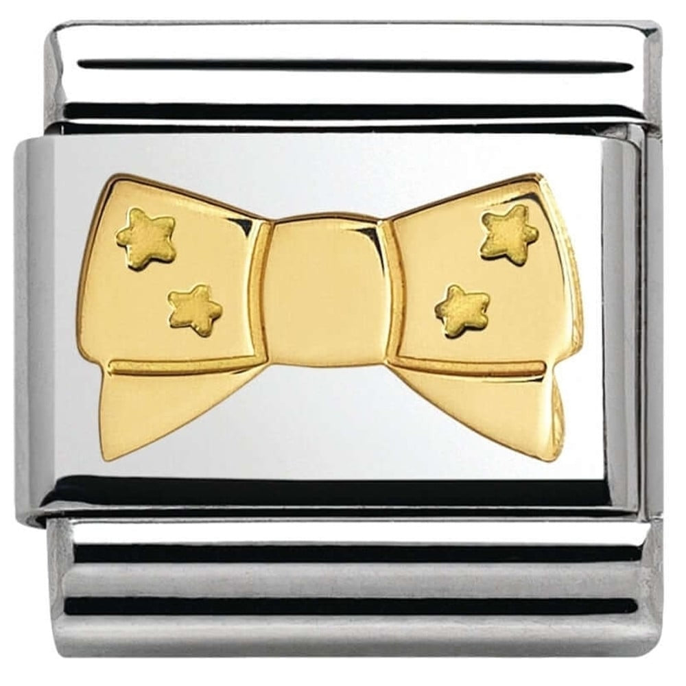 Classic Gold Bow with Stars Link