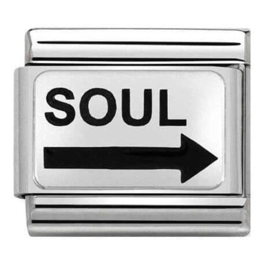 Classic Oxidised Plate 'SOUL' Soul Mates Arrow Link