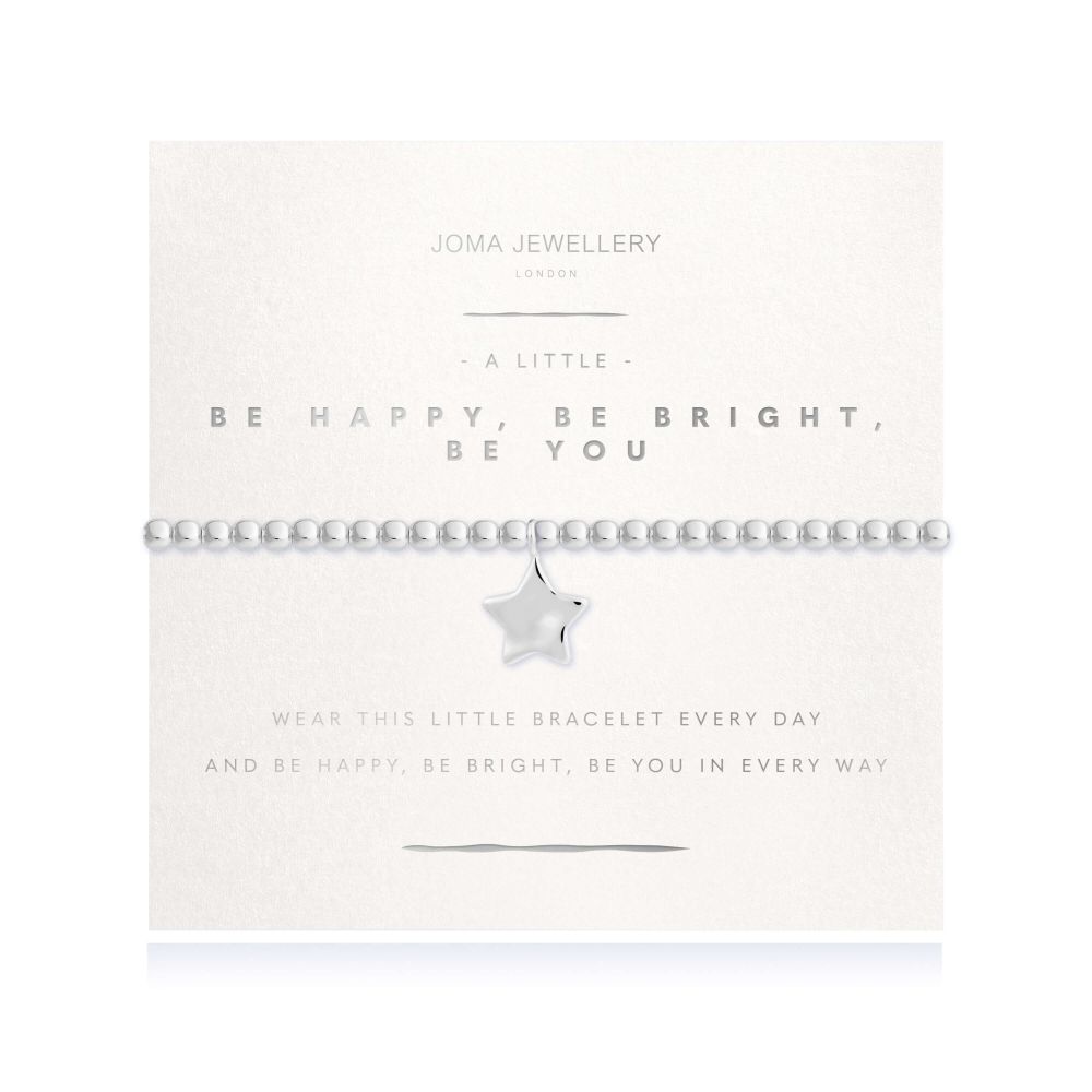 Radiance A Littles | Be Happy Be Bright Be You | Silver | Bracelet (Lightly Hammered)| 17.5cm Stretch