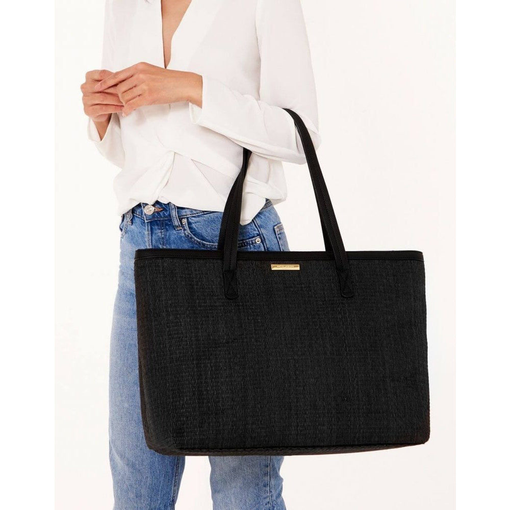 Callie Large Tote Beach Bag | Black | 33.8 X 50 X 18cm