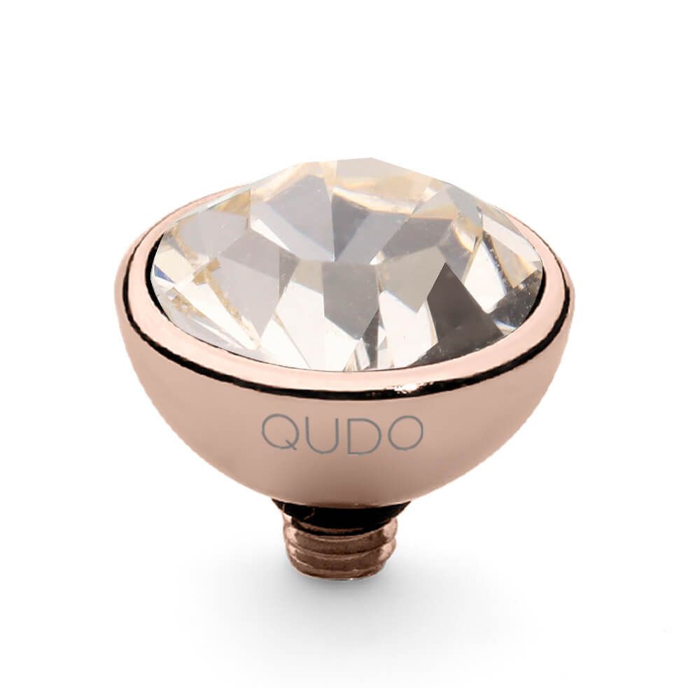 Bottone (Rg/P) 10mm Light Gold Quartz Top
