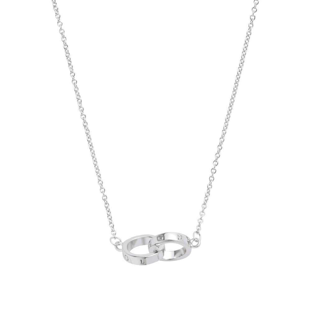 The Classics Rhodium Plated Interlink Necklaces