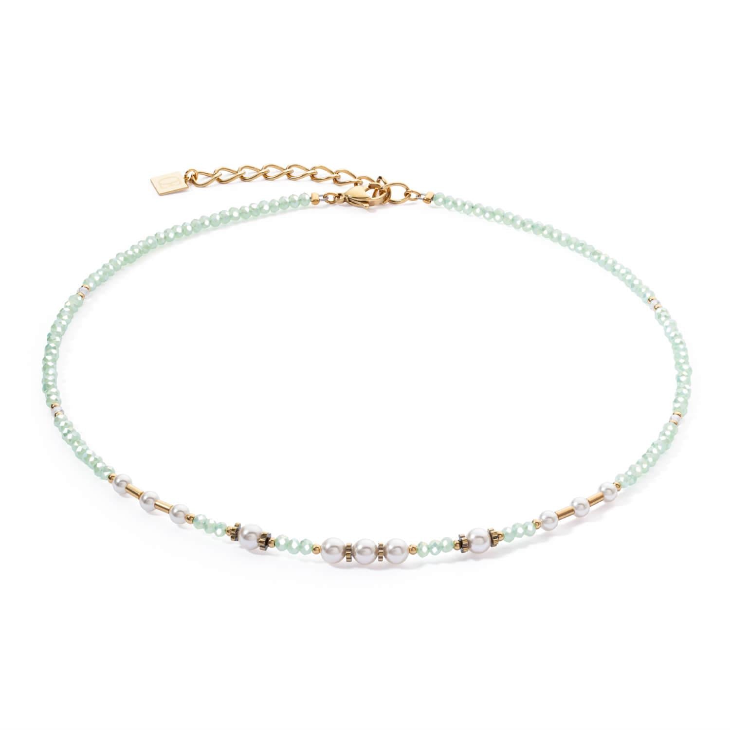 Little Twinkle Pearl Mix Necklace In Light Green