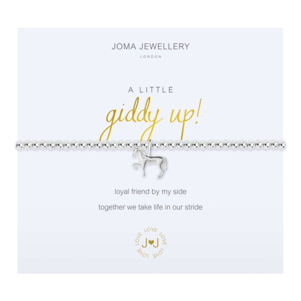 A Little - Giddy Up - Silver Charm - Silver Bracelet - 17.5cm Stretch