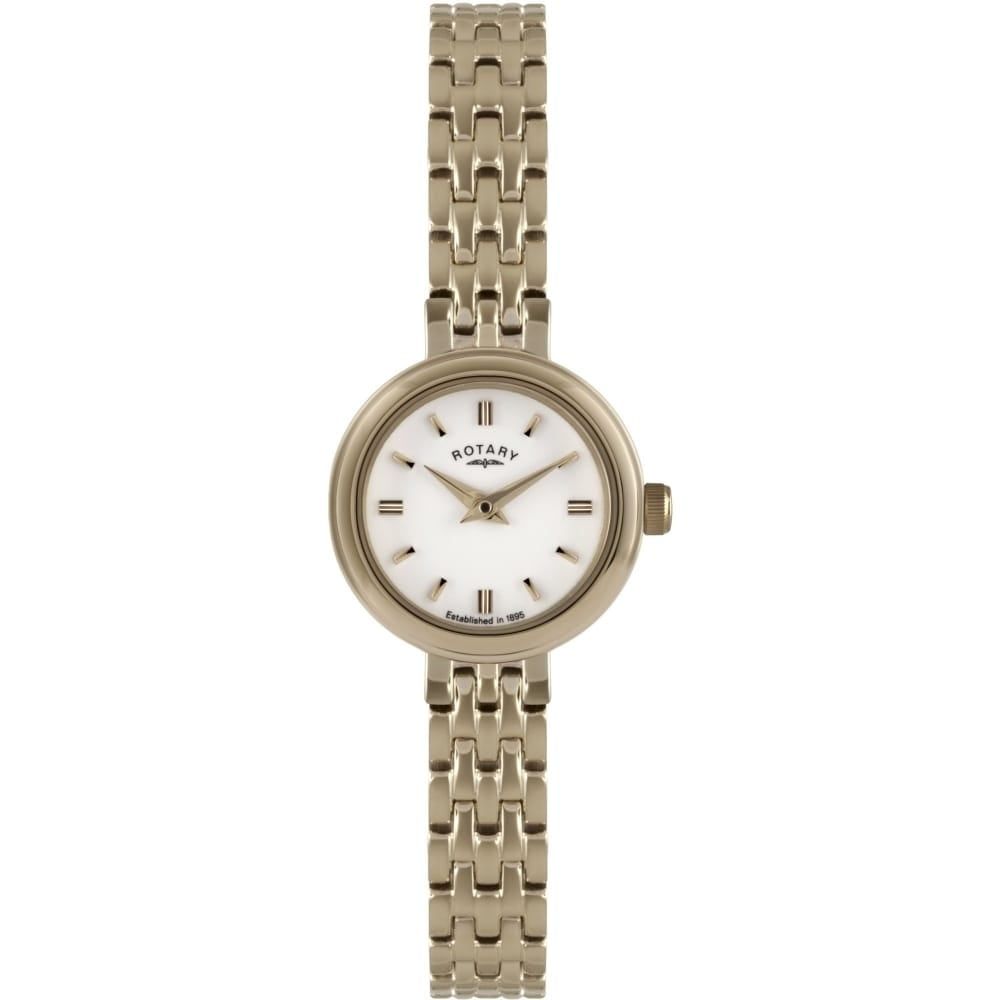 Womens Rose Gold Round Bracelet Watch