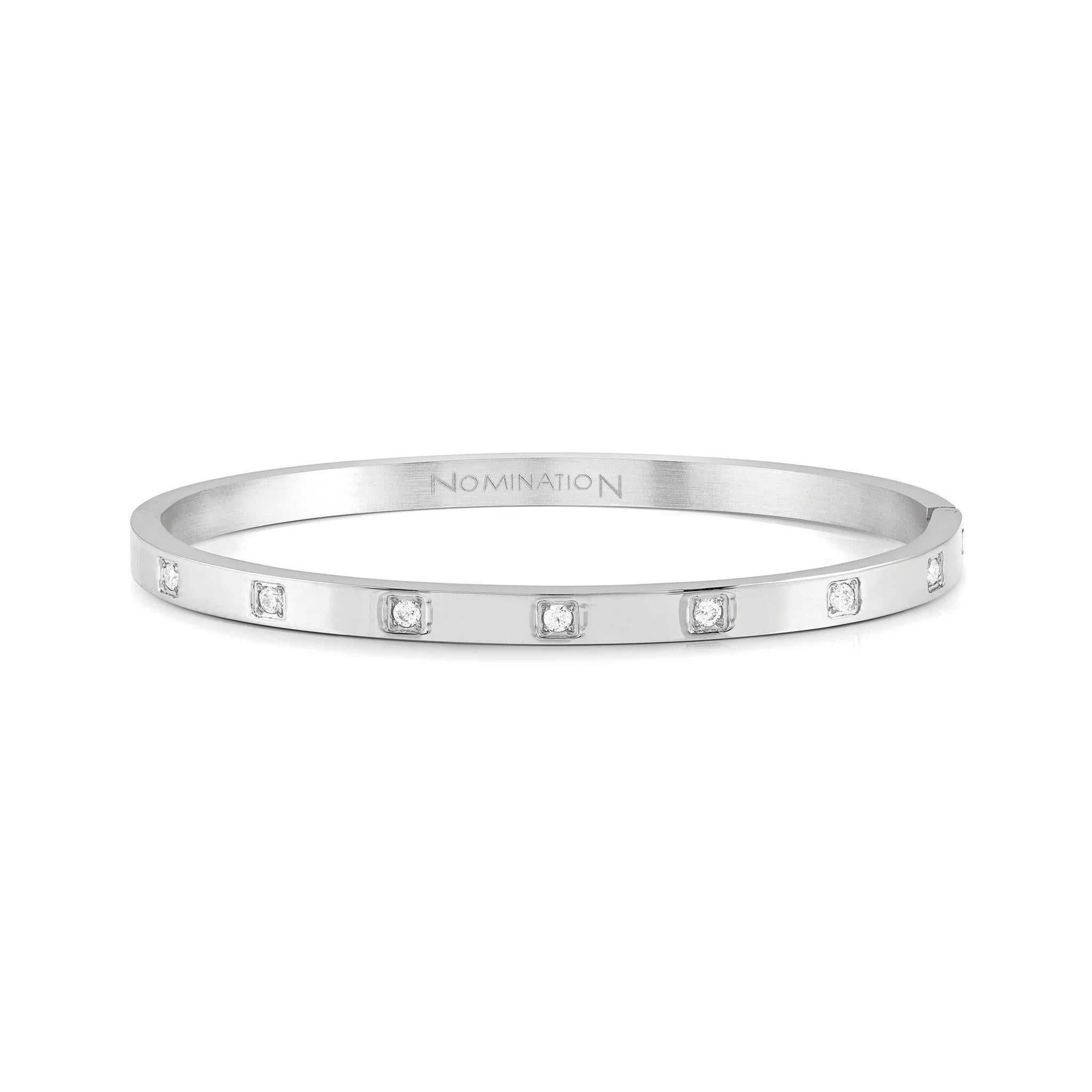 Pretty Bangle In SS With Square CZ