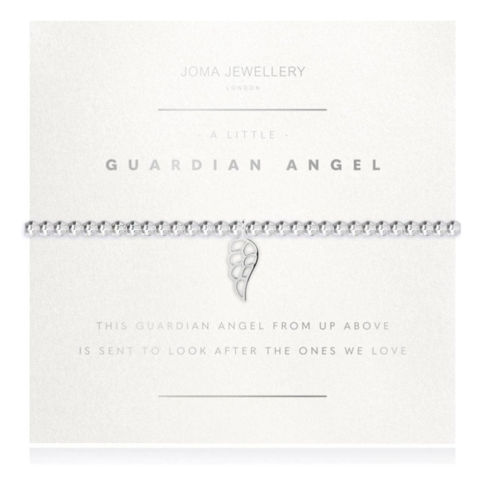 Facetted A Little - Guardian Angel - Silver - 17.5cm Stretch Bracelet