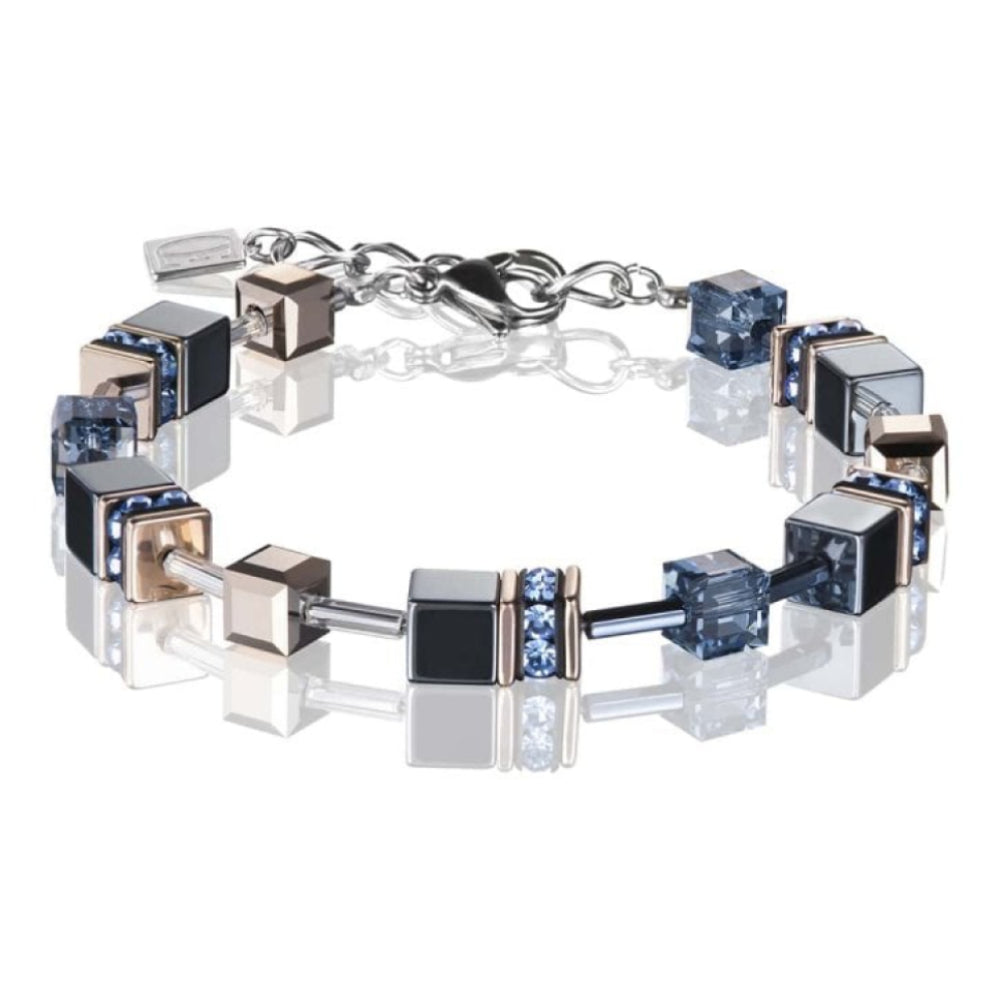 Geo Cube Blue- Black Bracelet