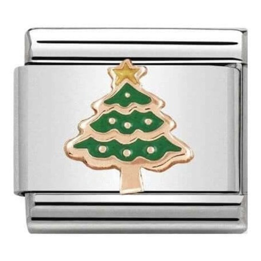 Classic Symbols Link Christmas Tree 9k Rose Gold