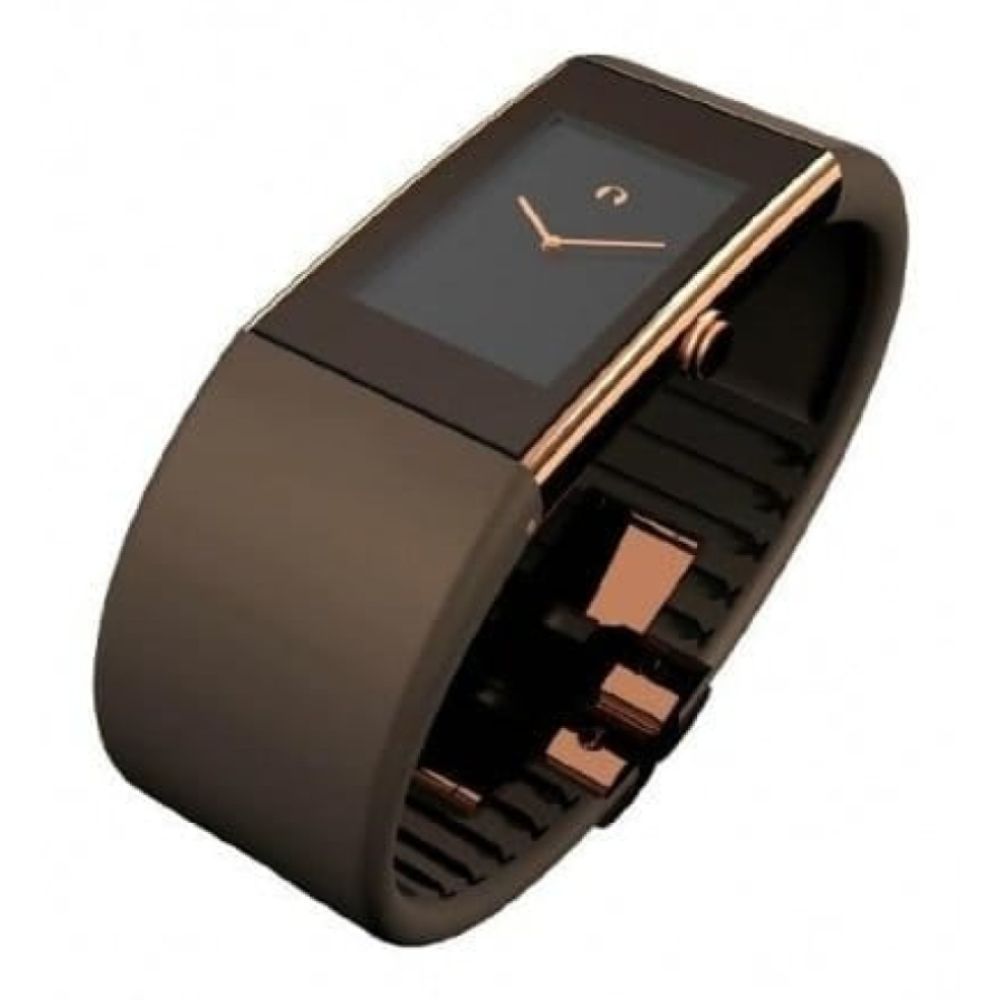 Stylish Gents polyurethane brown and gold Wristwatch