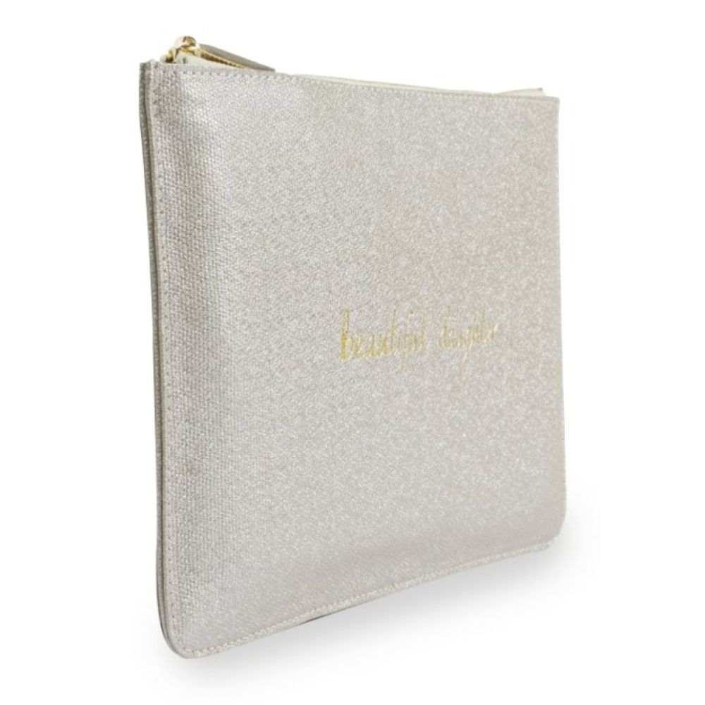PERFECT POUCH - BEAUTIFUL DAUGHTER - champagne shimmer - 16x24cm