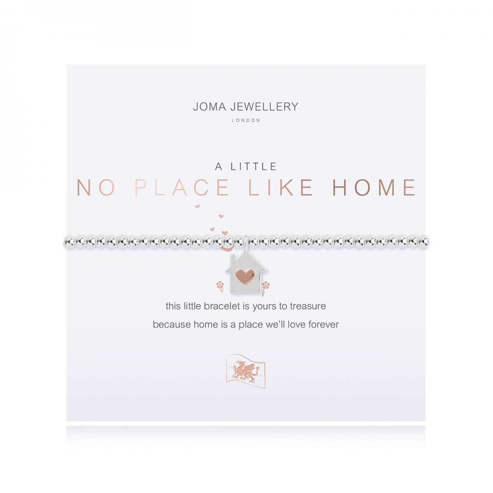 A Little | No Place Like Home (Welsh) | Silver | Bracelet | 17.5cm Stretch