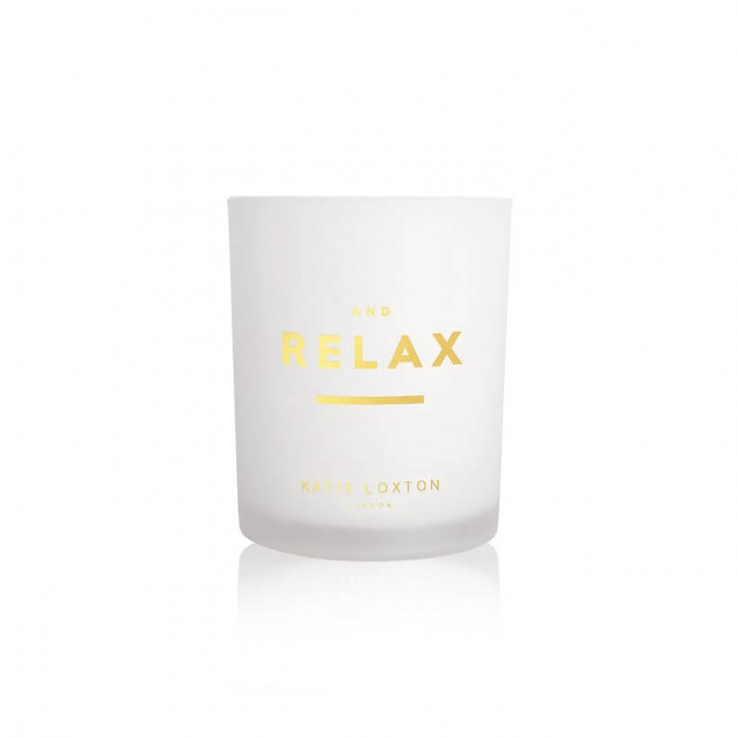 Sentiment Candle | And Relax | White Orchid And Soft Cotton