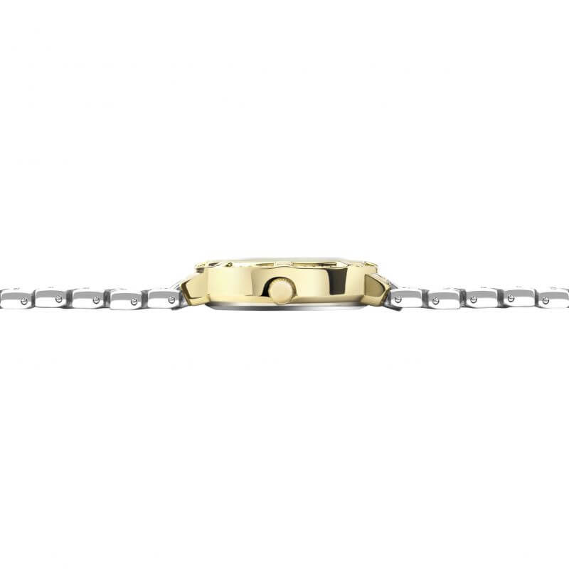 Two Tone Stone Set Dial & Bracelet Strap Ladies Watch