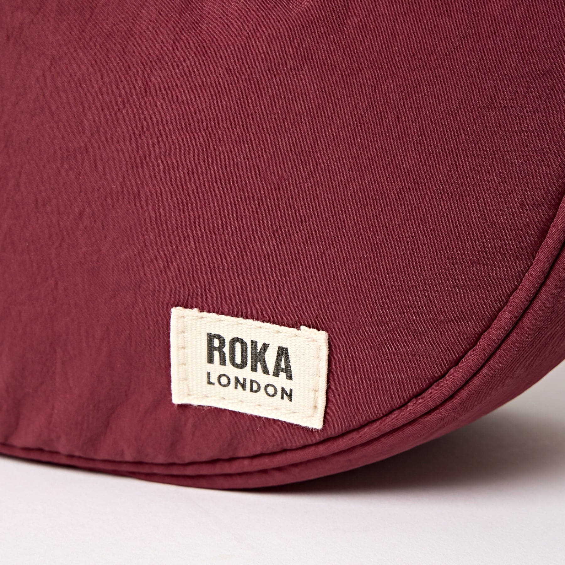 Farringdon Bordeaux Taslon Half Moon Bag