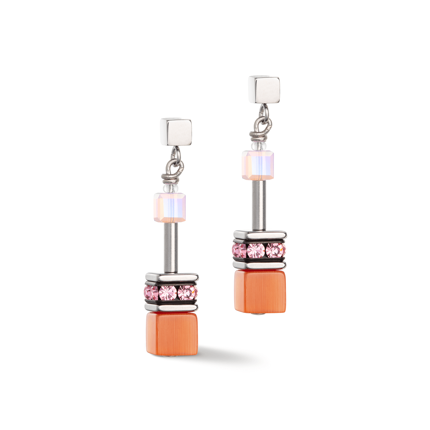GeoCUBE Iconic Joyful Red Colour Earrings With Stickpin