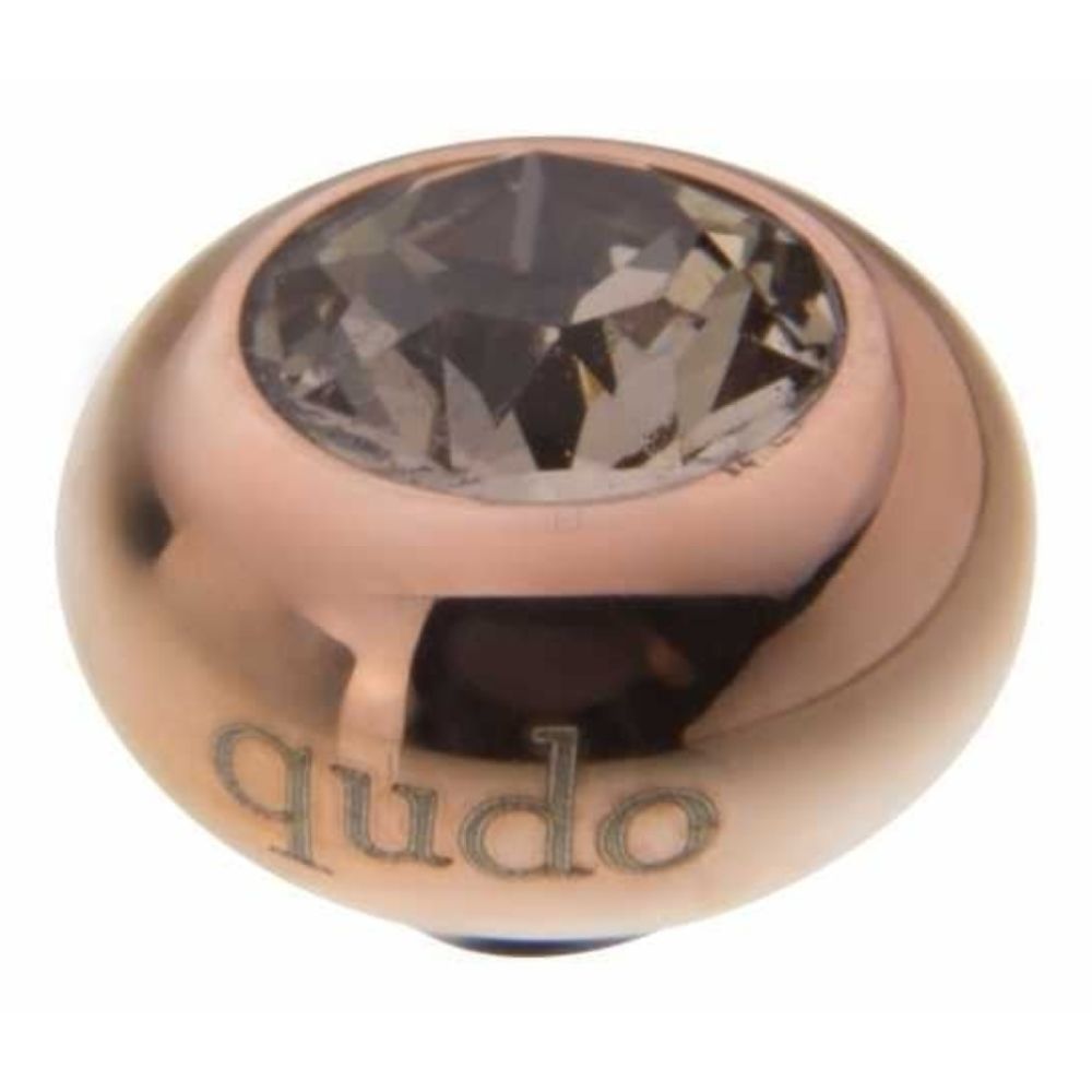 Famosa Rose Gold 10mm Tondo Ring Top Grey