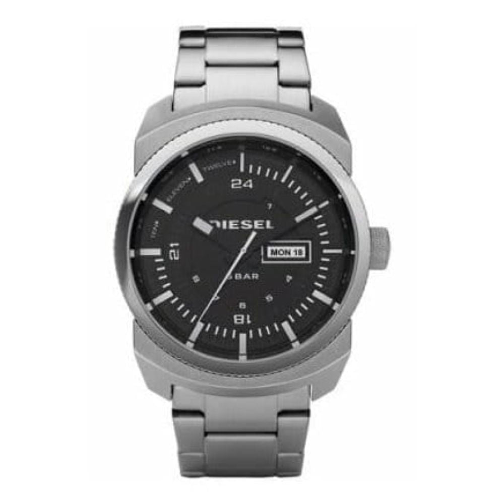 Gents Stainless Steel Bracelet Watch With Black Dial