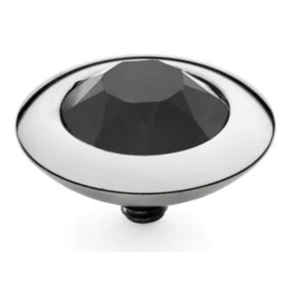 Famosa Silver 13mm Tondo Ring Top Jet
