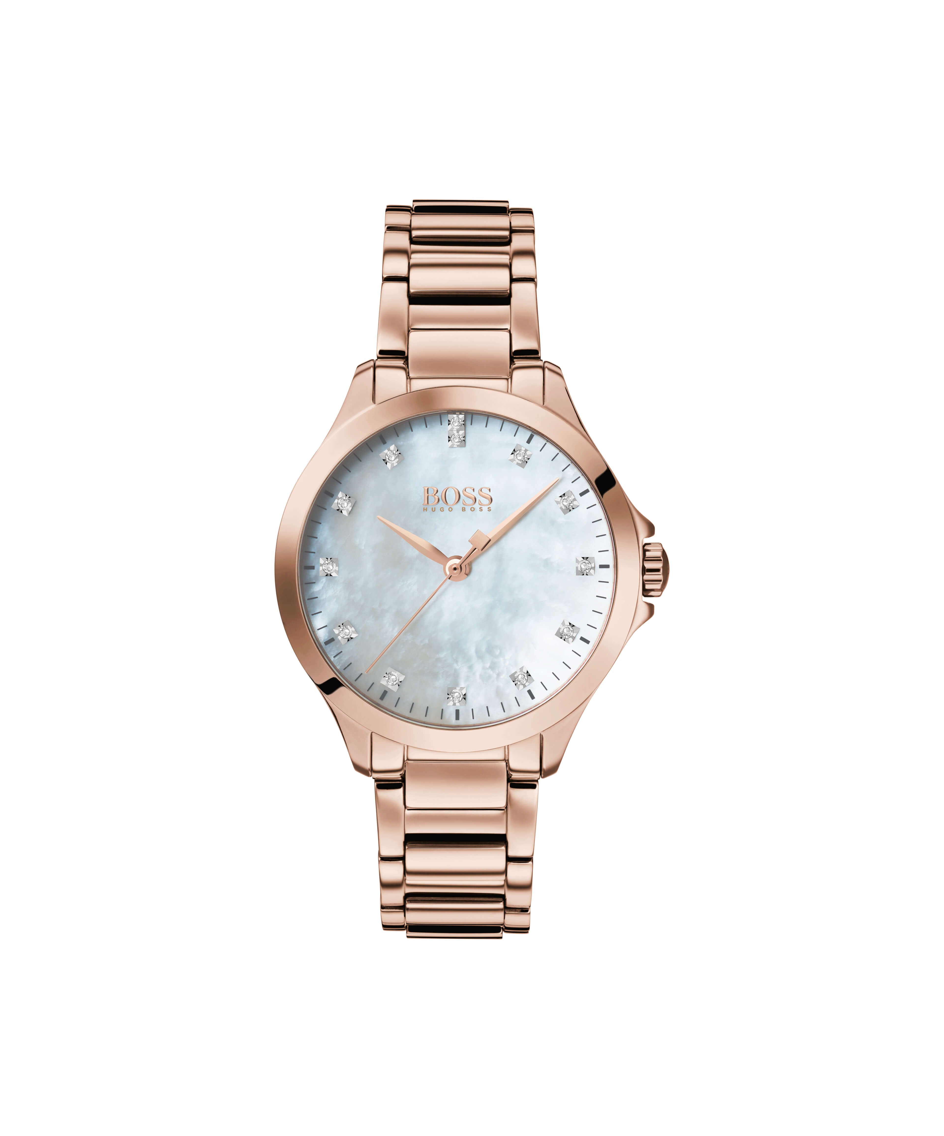 Diamonds For Her Gold Tone MOP Dial Ladies Watch