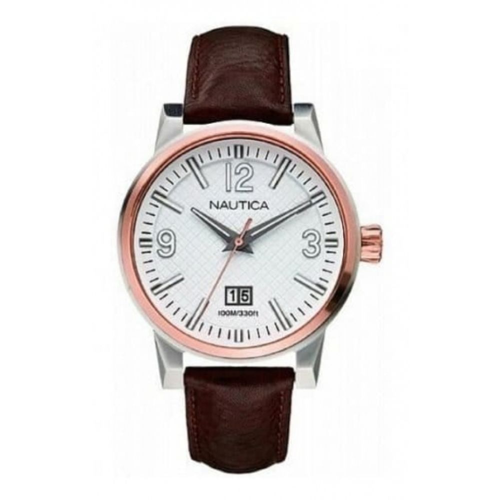 Stylish Brown Leather With Rose Gold Case