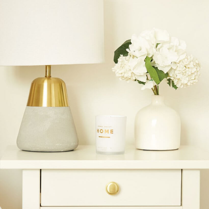 Sentiment Candle | Home Sweet Home | White Orchid And Soft Cotton