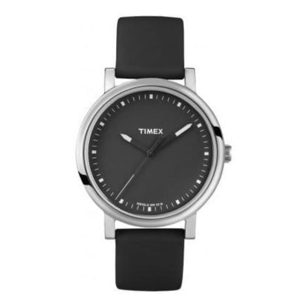 Unisex Easy Reader Black Silicone Watch
