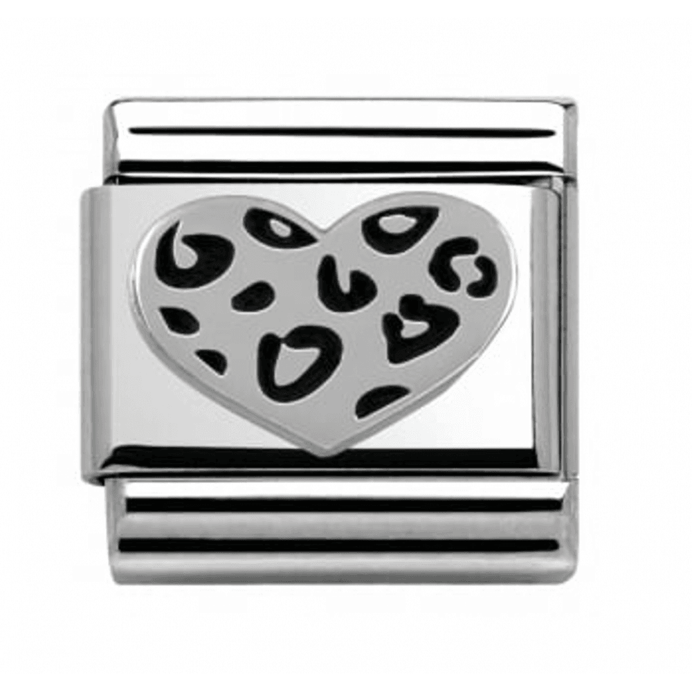 Classic Leopard Print Heart Link