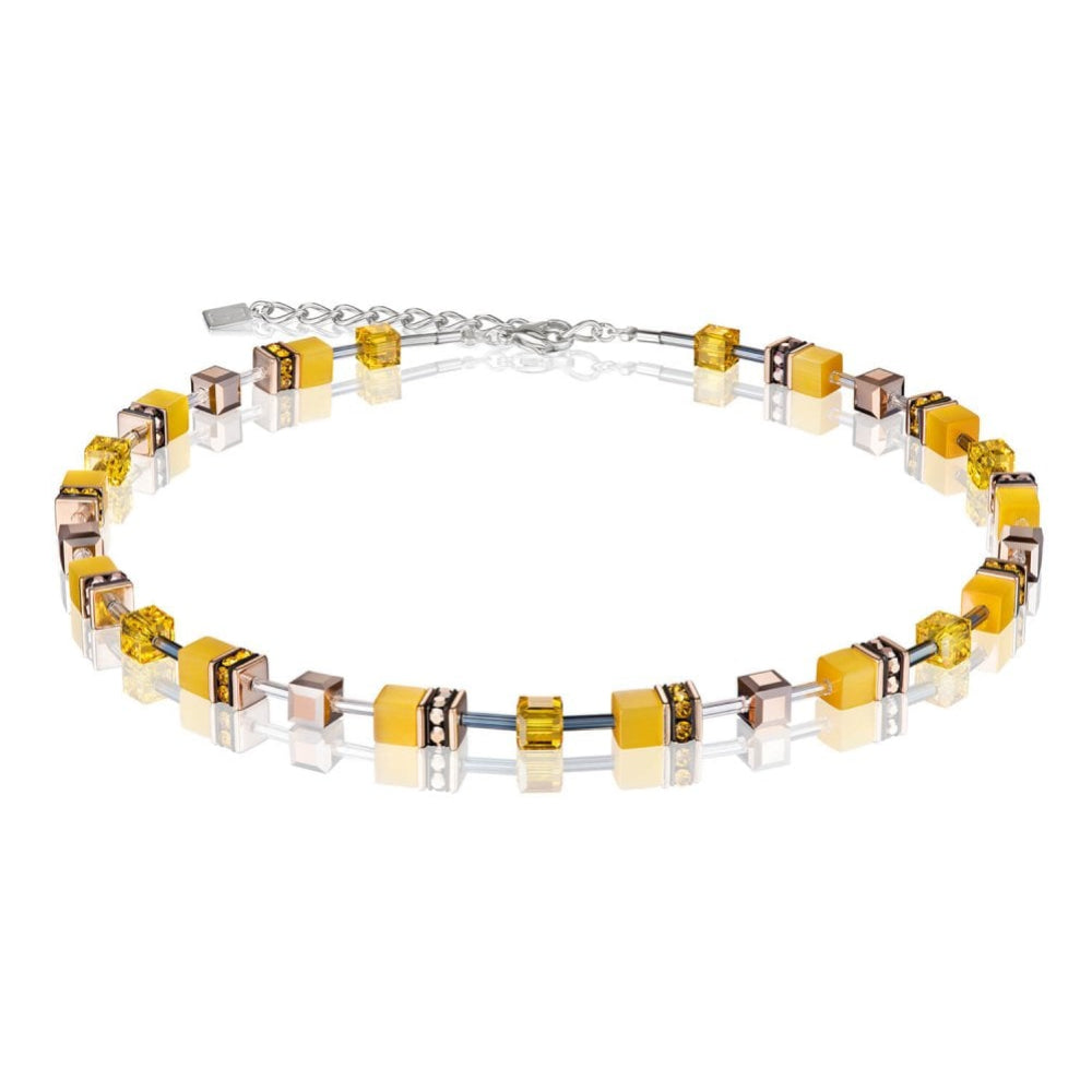 Yellow Geo Cube Necklace