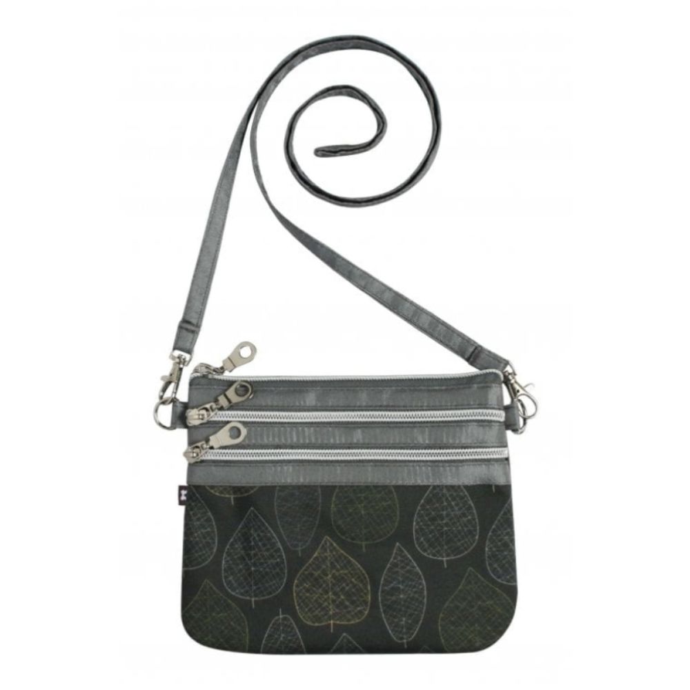 Autumn Leaf Oil Cloth 3 Zip Pouch