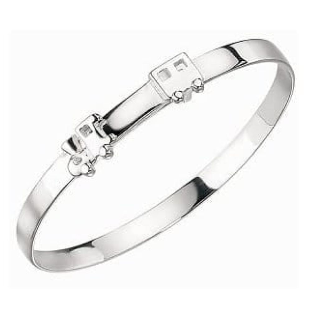 Boys Sterling Silver Train Bangle