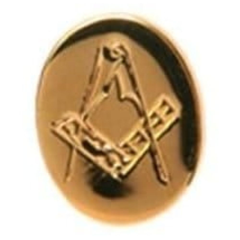 Gold Plated Engraved Masonic Tie Tac