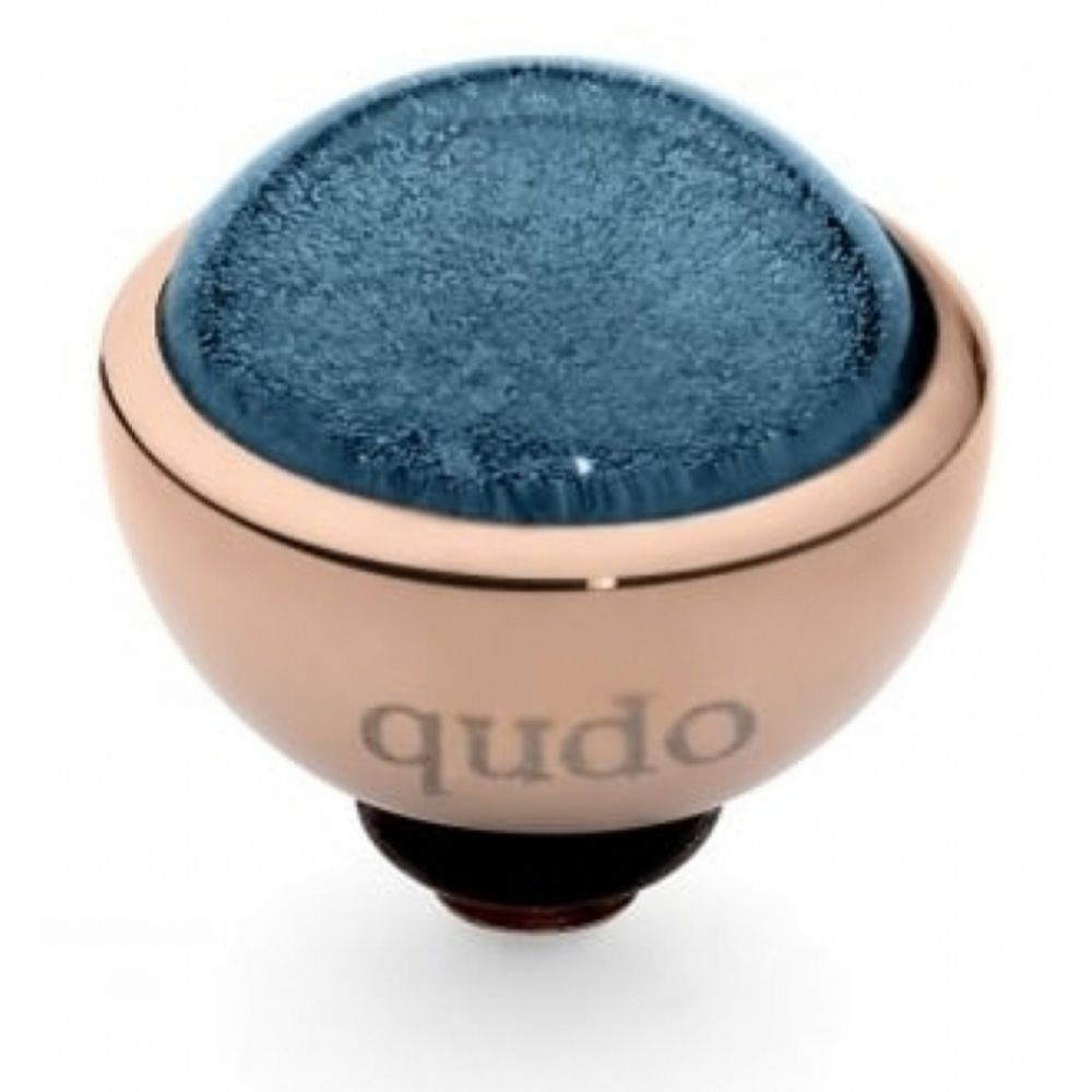 Famosa Dark Blue Rose Gold Melfi 9mm Ring Top