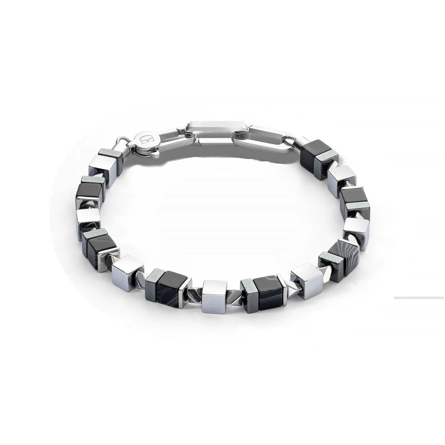 Precious Cubes Black-Silver Bracelet