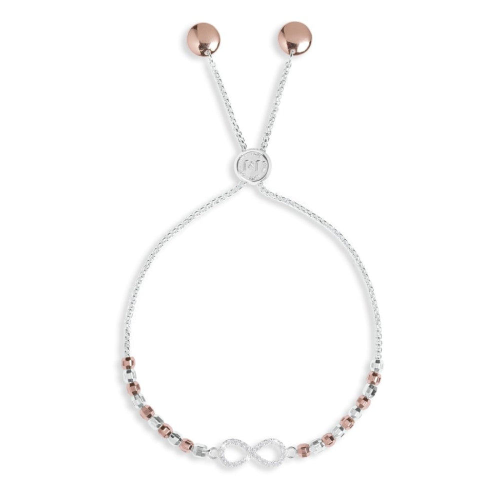AMULET Bracelet - Infinity - Silver And Rose Gold - Adjustable Slider Bracelet