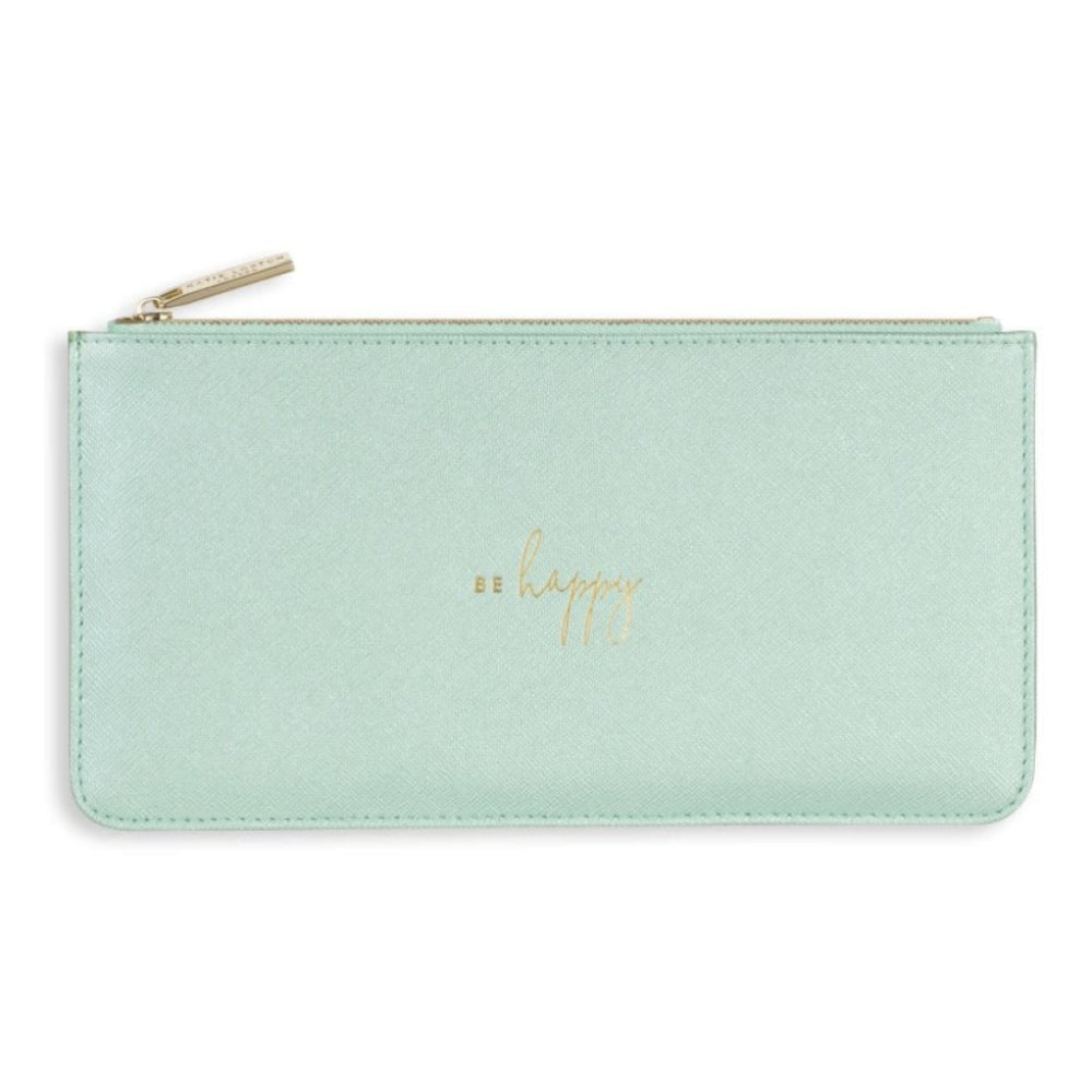 Serena Slim Pouch - Be Happy - Seafoam Green - 11x22cm