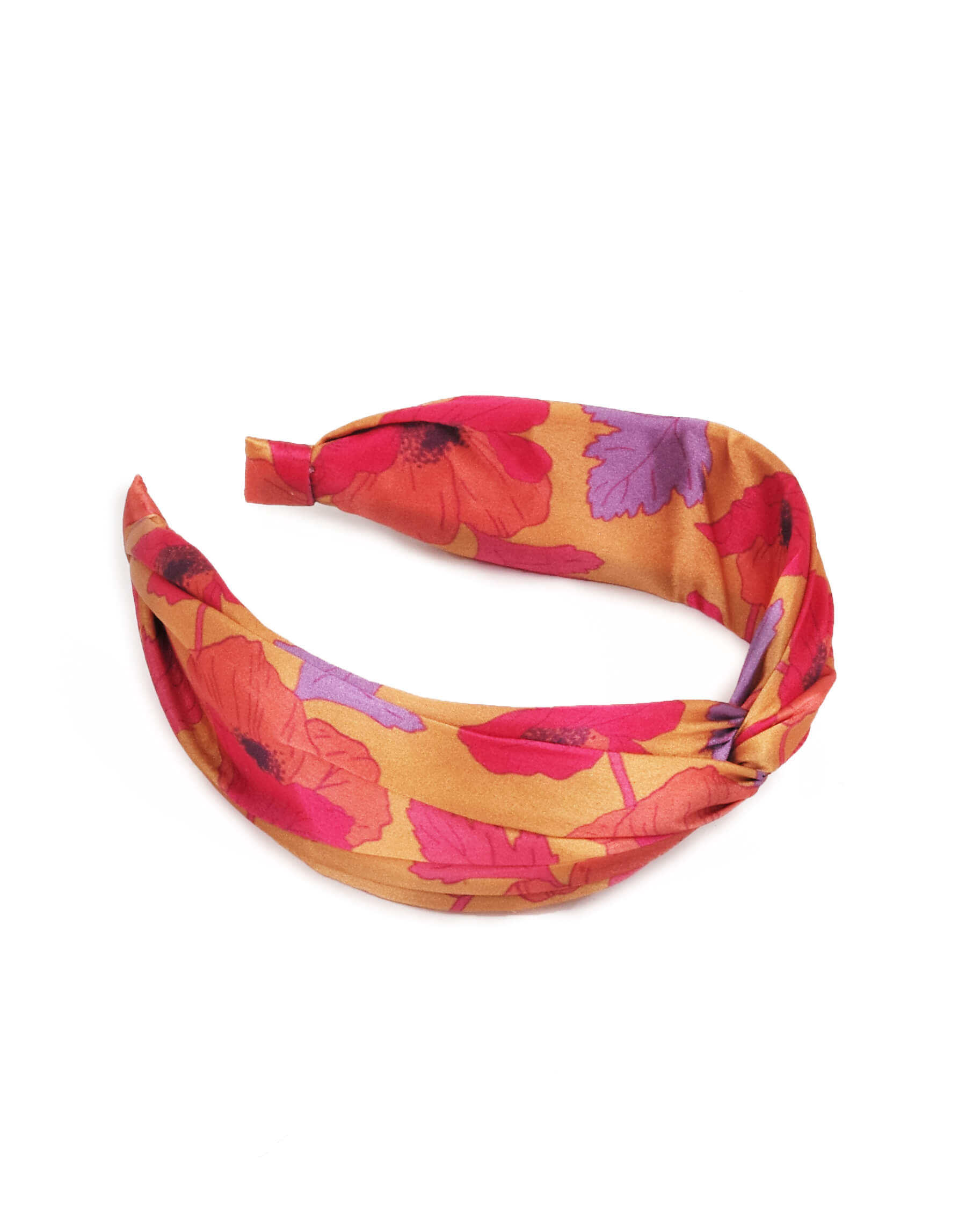 Satin Headband Poppy Bright