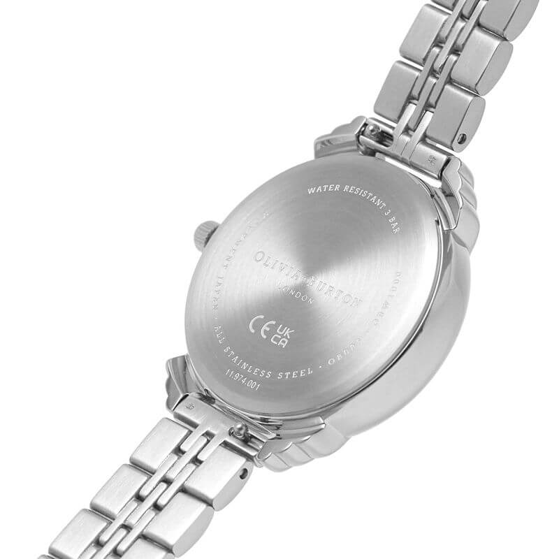 Art Deco Navy & Silver Baguette Bracelet Watch