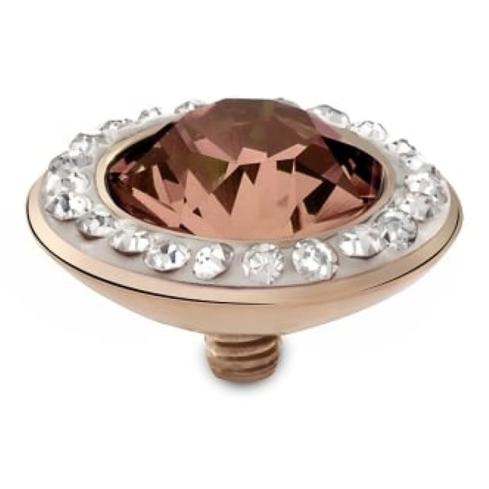 Famosa Rose Gold 13mm Tondo Deluxe Ring Top Blush Rose