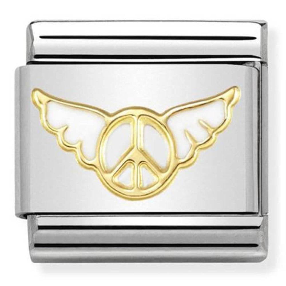 Classic Gold 750, Stainless Steel & Enamel Angel of Inner Peace Link