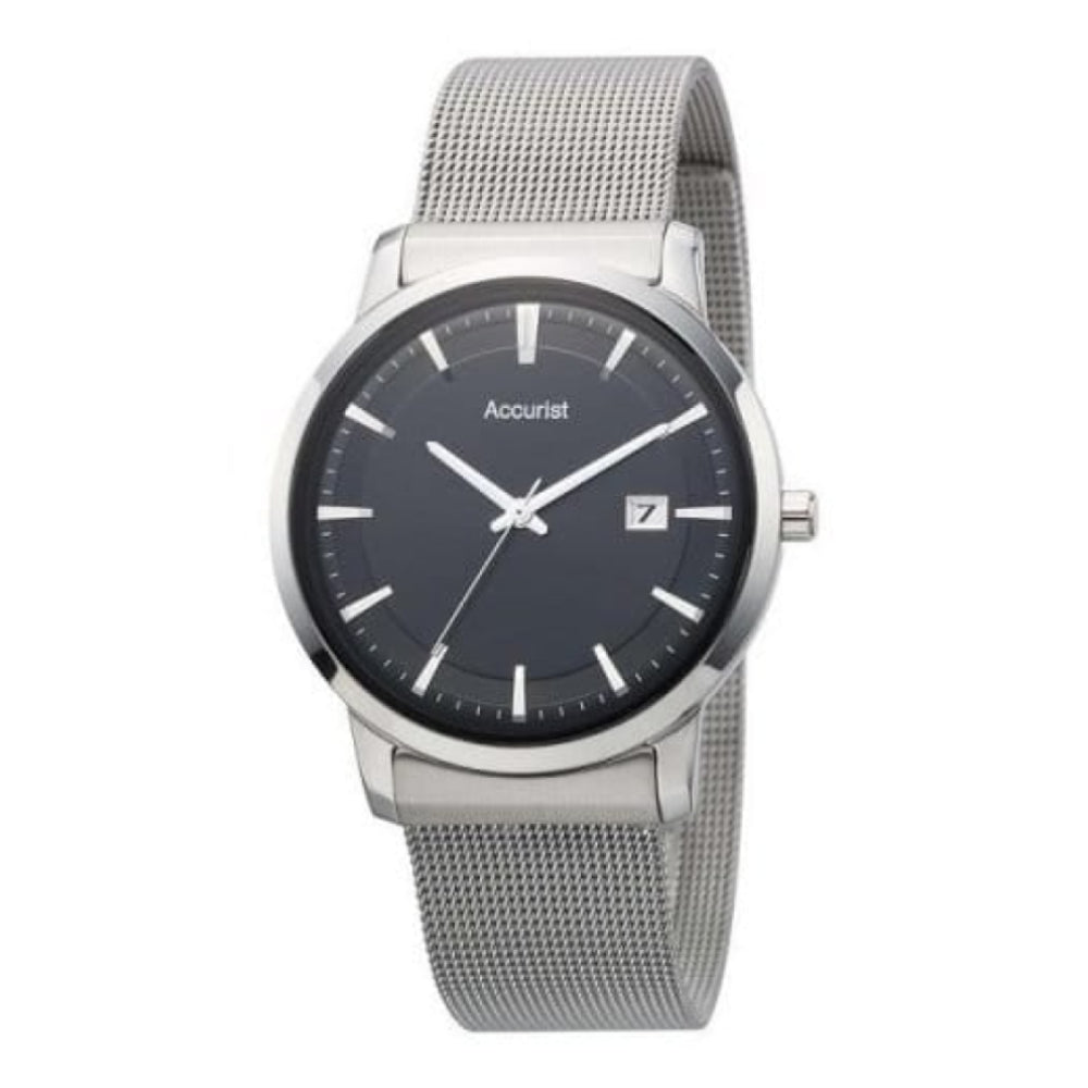 Gents Stainless Steel Mesh Bracelet Watch