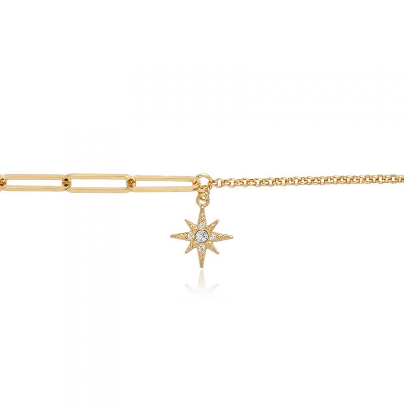 Celestial Gold North Star Mismatch Bracelet