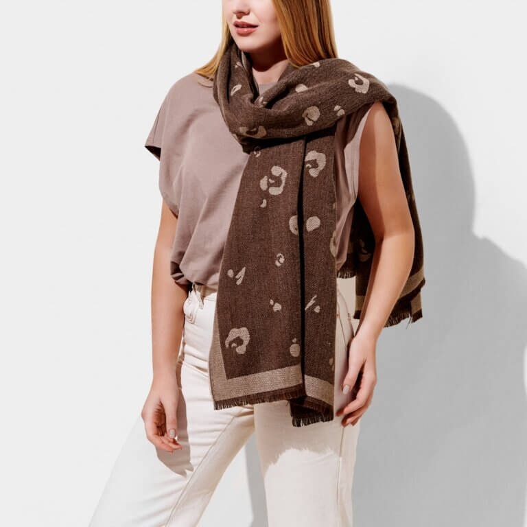 Printed Blanket Scarf | Leopard | 190cm X 75cm