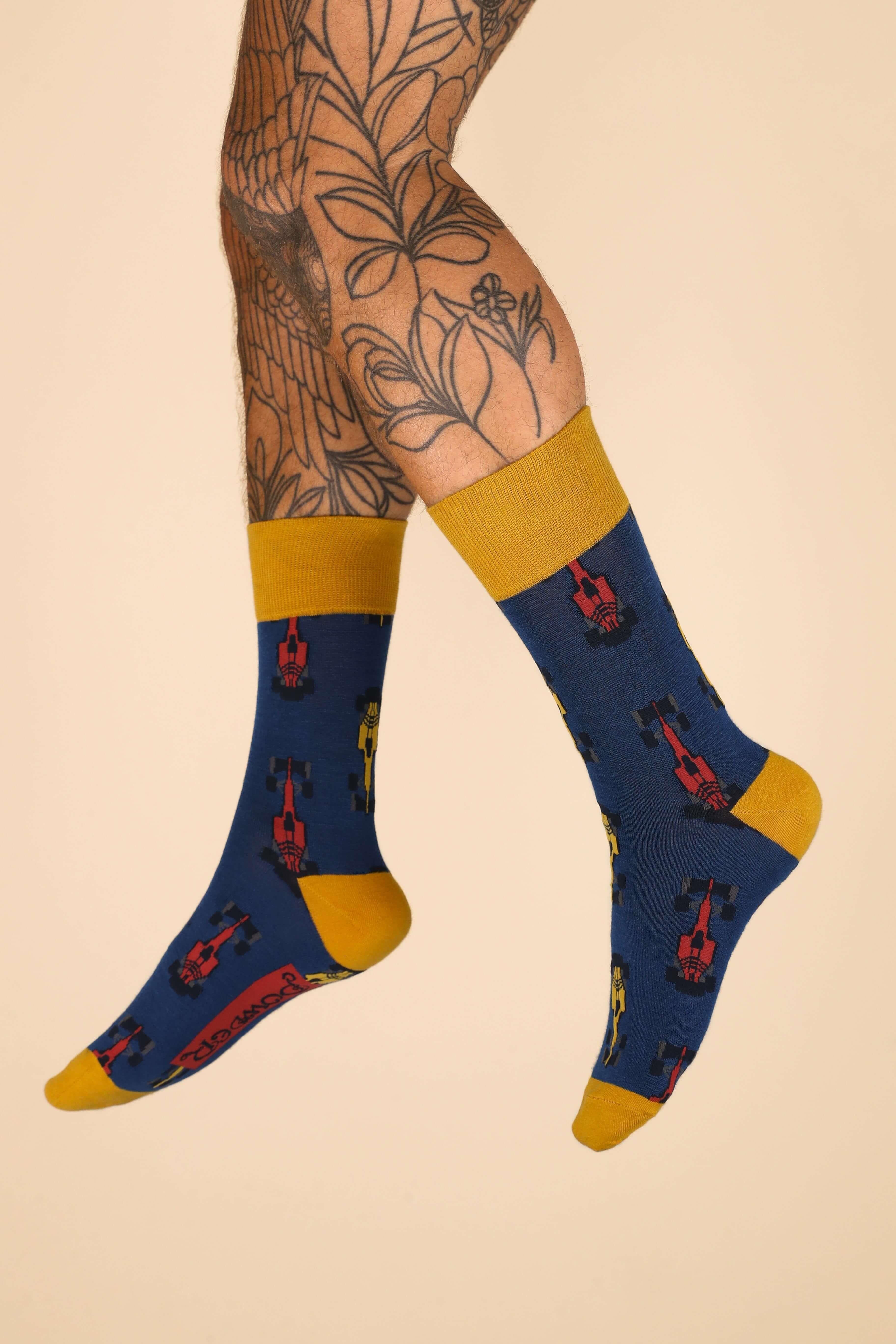 Men's Grand Prix Socks - Blue
