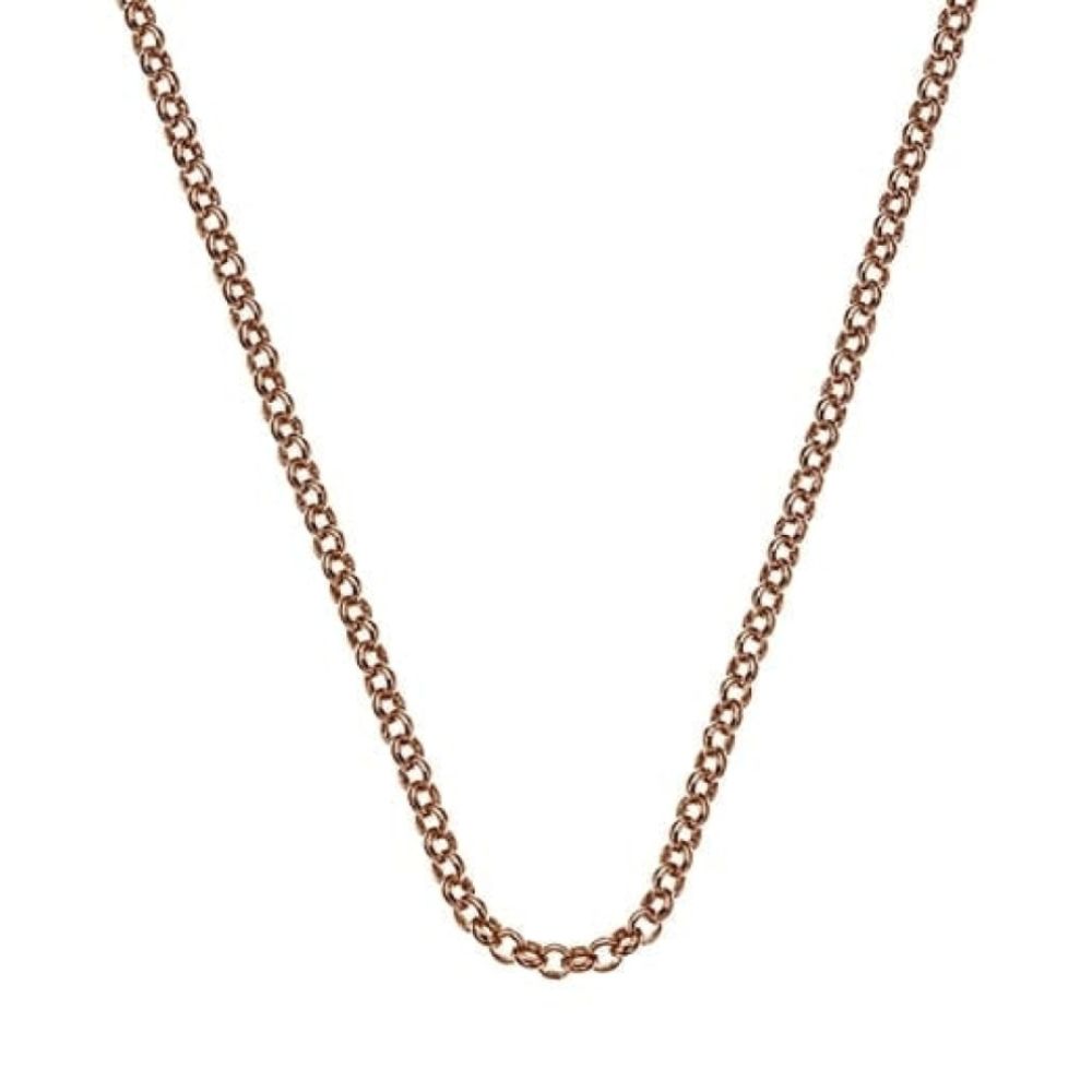 Rose Gold Plated Sterling Silver Belcher Chain 18"