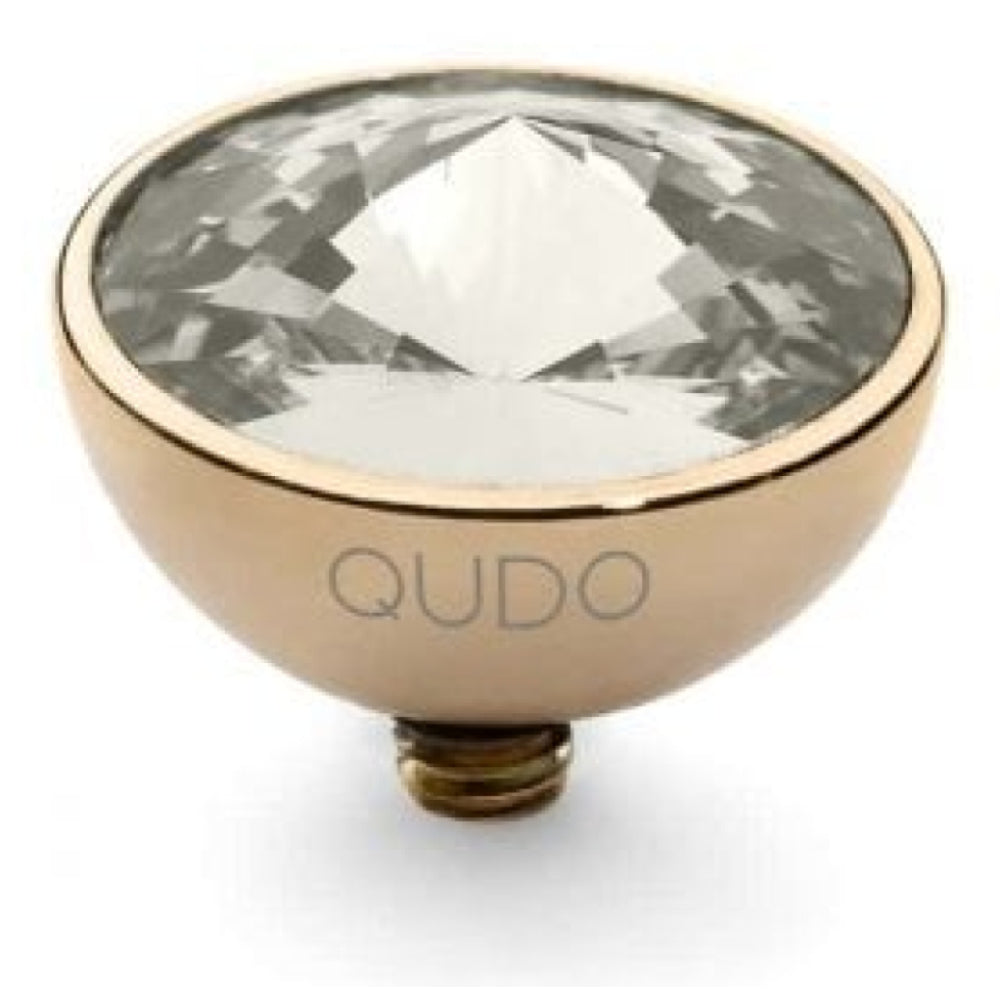 Famosa Gold 11.5mm Bottone Ring Top Silver Shade