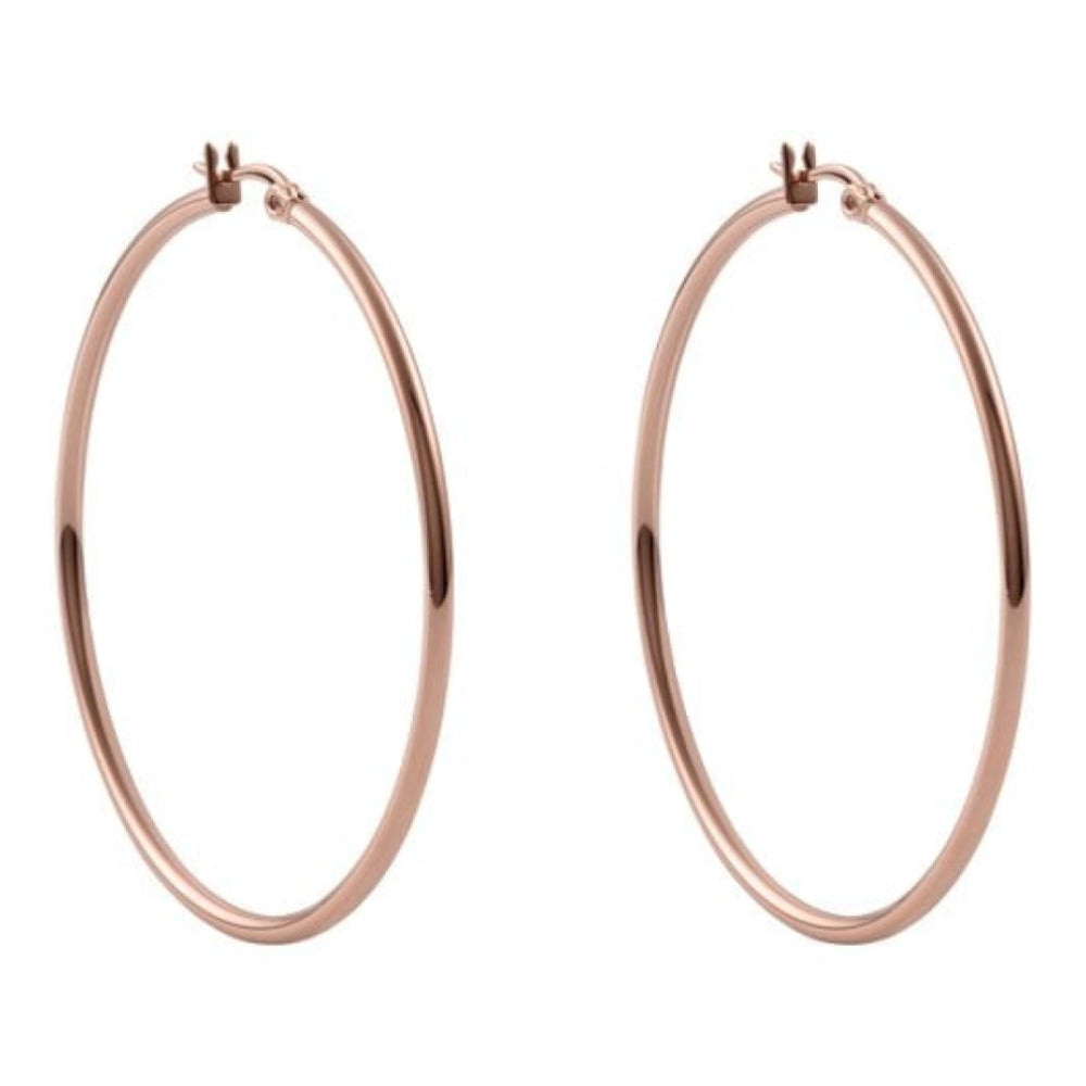 Interchangeable Creole Valentano Earrings 50mm (Rg/P)